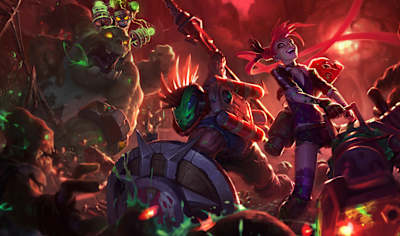 Una imagen de Jinx en League of Legends.