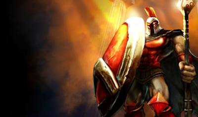 A screenshot from League of Legends Classic, showing Pantheon.