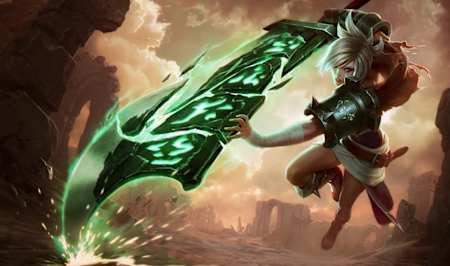 A shot of Riven, one of the most annoying champions in the League of Legends eSports game according to Red bull eSports.