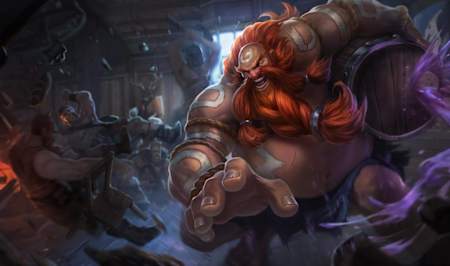 Artwork of the Gragas champion from League of Legends.