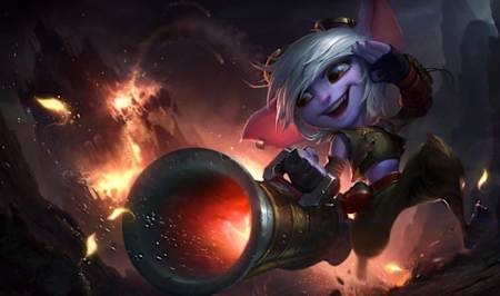 Artwork of the Tristana champion from League of Legends.