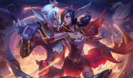 Xayah og Rakan er et kjent kjærestepar i LoL universet.