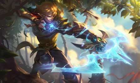 Splash art of Ezreal from League of Legends.