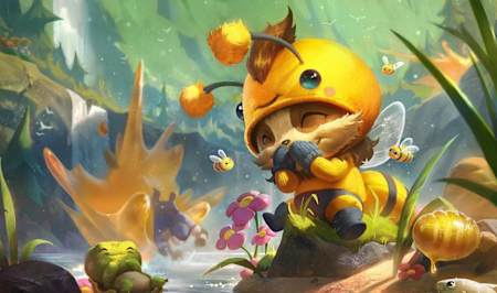 The splash art for League Of Legends champion Teemo’s Beemo skin.