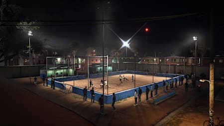 Entre l'octogone, le terrain vague et le Maracana