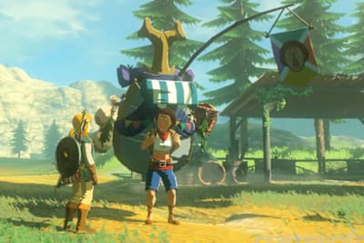 Captura de pantalla de Artwork of Mario Kart 8 de Breath of the Wild.