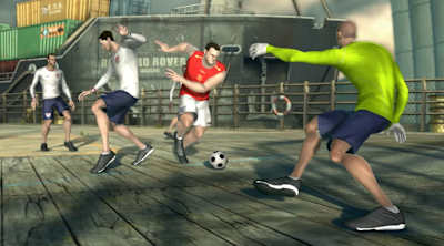 A screenshot from the FIFA Street. 