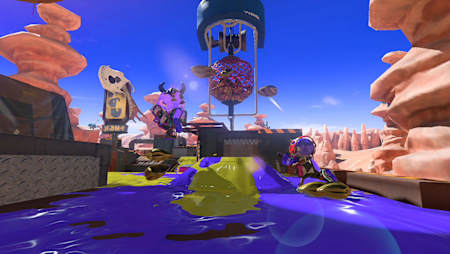 Screenshot aus Splatoon 3 zeigt den Muschelkampf