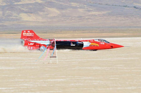 Jessi Combs sul veicolo American Eagle