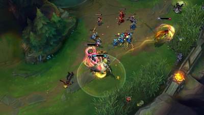 Uma foto tirada de League of Legends. 