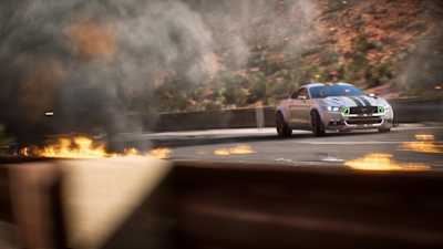 The sort of action shot you'd expect from movies Ford Mustang in Need For Speed Payback