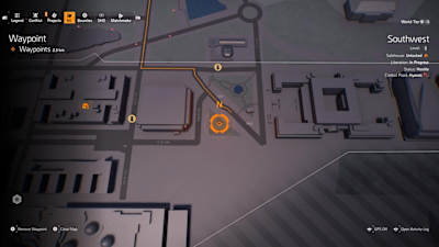 A screenshot from The Division 2 showing the location of the Wraith hunter mask.