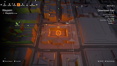 A screenshot from The Division 2 showing the location of the Crimson hunter mask.