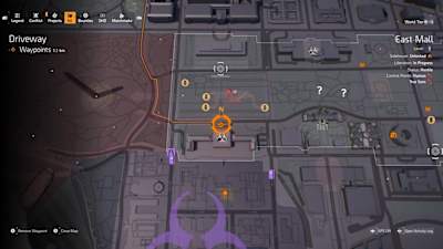 A screenshot from The Division 2 showing the location of the Specter mask.