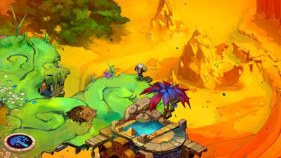 A screenshot from indie video game Bastion.