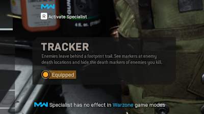 Tracker perk