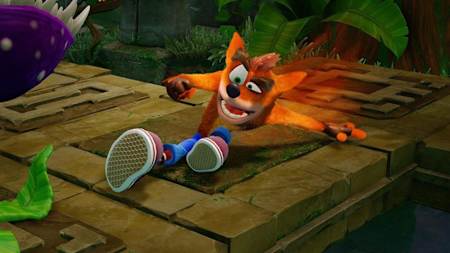 A promotional screenshot of Crash Bandicoot.