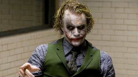 O Coringa na pele de Heath Ledger