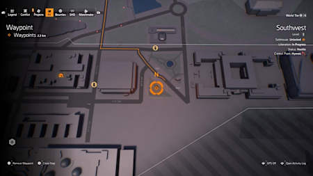 A screenshot from The Division 2 showing the location of the Wraith hunter mask.