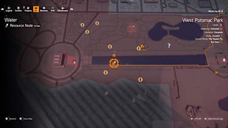 A screenshot from The Division 2 showing the location of the Ghoul hunter mask.