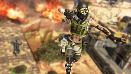 Octane nutzt sein Jumppad. Apex Legends hat sich von Heldenshootern inspirieren lassen
