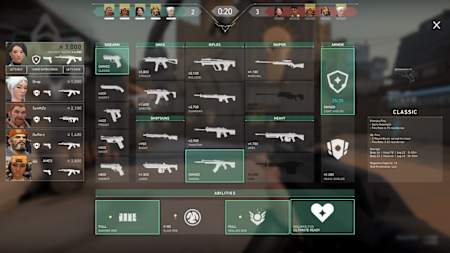 Decida seus equipamentos, mas lembre-se de guardar $ para a próxima rodada!