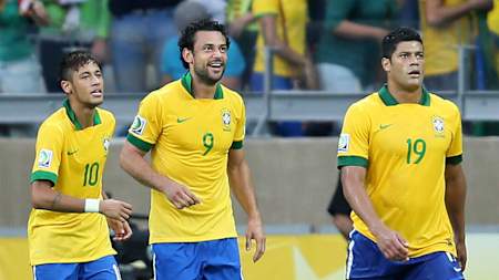 Neymar Jr., Fred e Hulk