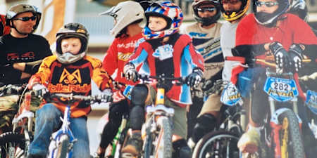 Loïc Bruni as seen during a downhill mountain bike competition when he was younger.
