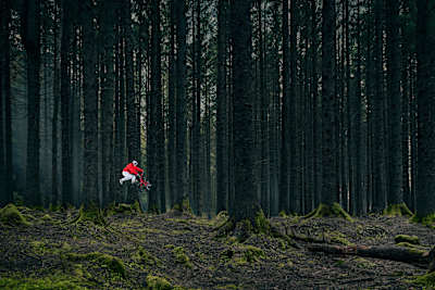 Senad Grosic performs during the Riding Thrones project in Tollymore Forest Park in Newcastle, Ireland on May 3, 2018