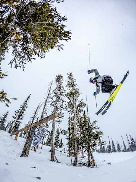 Hunter Henderson jumps at Red Bull Cascade 2023 in Winter Park, CO