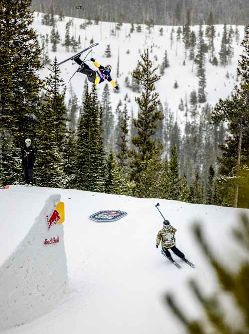 Bobby Brown jumps at Red Bull Cascade in Winter Park, CO