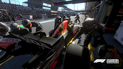 Screenshot of the Red Bull Racing team in F1 2021