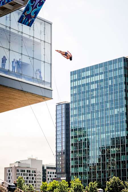 Maria Paula Quintero at Red Bull Cliff Diving World Series 2022 in Boston