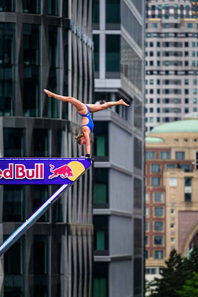 Eleanor Smart at the 2024 Red Bull Cliff Diving World Series in Boston.