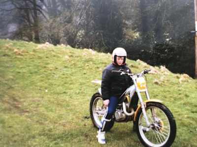 Elfyn Evans as a child on his bike