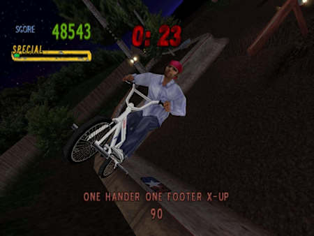 Una captura de pantalla de Mat Hoffman's BMX.