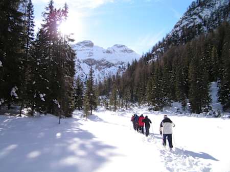 Snowshoeing in the Dolomites