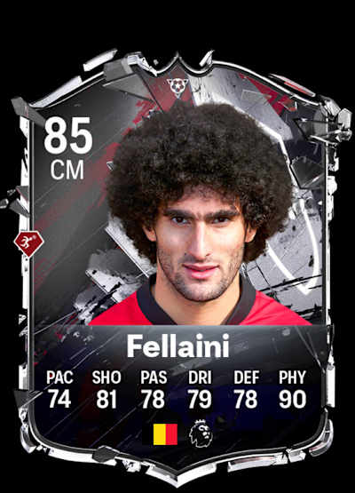 A graphic from EA Sport FC 27, showing the stats for Marouane Fellaini.