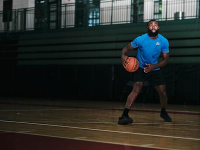 Jaylen Brown playing basketball.