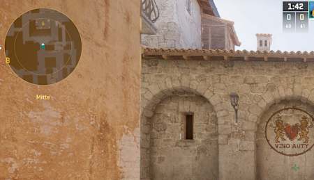 Der gelbe Kreis auf der Minimap zeigt, wie weit eure Schritte hörbar sind.