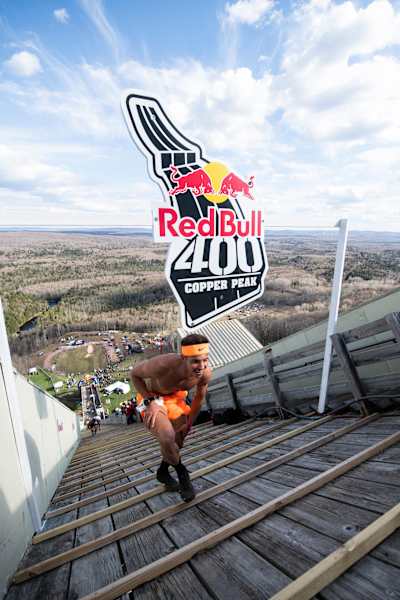 Winner Miles Fink-Debray competes at Red Bull 400 at Copper Peak in Ironwood, MI, USA on 11 May, 2019.