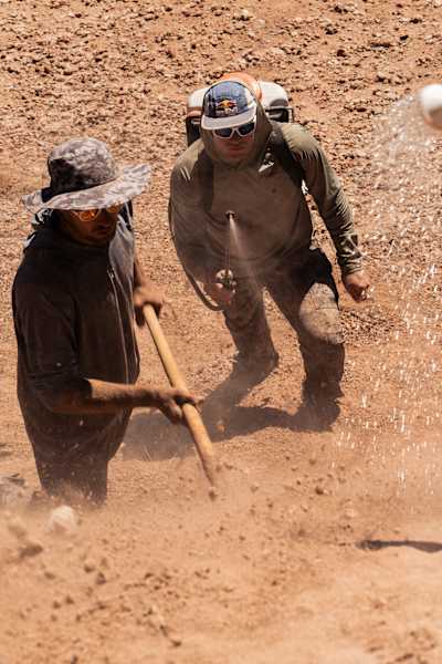 Riders get to work on their lines at Red Bull Rampage 2026.