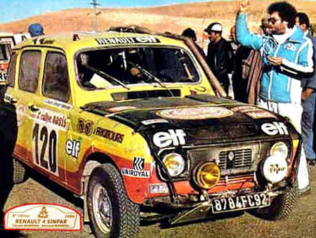 Claude y Bernard Marreau con el Renault 4 de Dakar 1979
