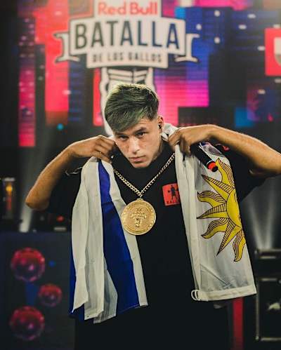 Naicen poses for a portrait after winning the National Final in Montevideo, Uruguay on November 28, 2020.