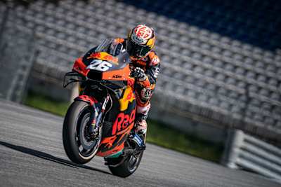 Dani Pedrosa on board his Red Bull KTM Factory Racing RC16 at the Red Bull Ring in Austria.