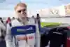 Renowned motorsport racing circuit designer Hermann Tilke pictured in his racing overalls.