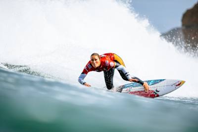 Carissa Moore surfing at Bells Beach.