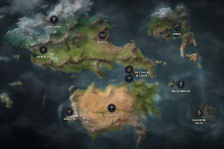Mappa di Runeterra League of Legends