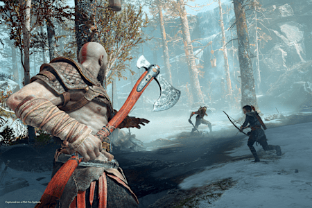 A screenshot from God of War on the PS4