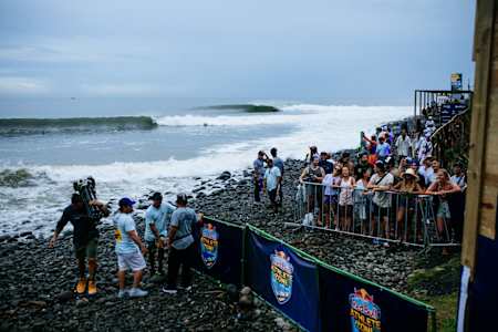 The Surf City El Salvador Pro is held every year at Punta Roca in El Salvador